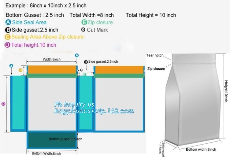 slider zipper flat bottom pet food bag, 5kg large quad seal pouch,flat bottom top quality resealable dog food packaging