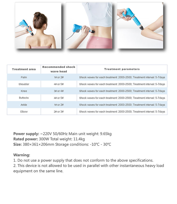 Physical Therapy Ultrasound Shockwave Back Pain Relieve Pneumatic Ballistic Shockwave Therapy Machine