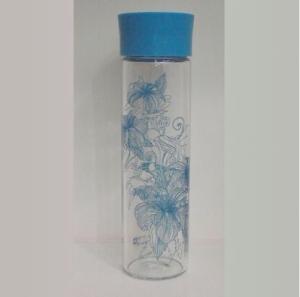 Quality Colorful Single-wall Glass Water Bottles, 500ml high borosilicate water glass bottle wholesale