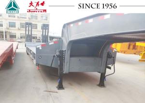China Heavy - Duty 50 Tons Low Bed Trailer With Spring Ramp For Mozambique on sale