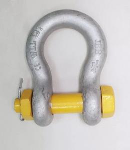 Quality Yellow Safety Bolt Type Shackle WLL 12 Tonne Anchor Bow Shackle wholesale