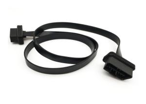 Quality OBD2 OBDII 16 Pin J1962 Male to Female Extension Flat Slim Cable wholesale
