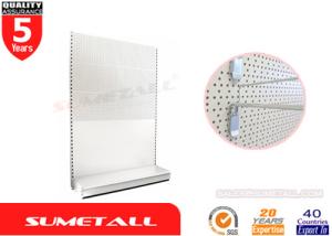 Quality Perforated Peg Panel Metal Gondola Shelving , Convenience Store Shelving Units wholesale