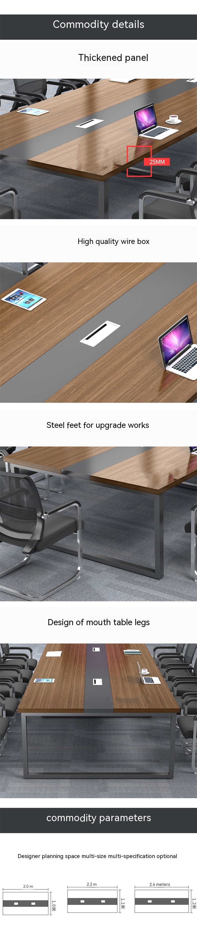 General Large Conference Table for Office Hospital Hotel and Meeting Room Furniture