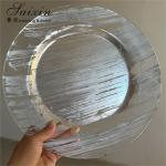Hot Sale Wedding Table Decoration Glass Charger Plates 33 cm Wedding Glass