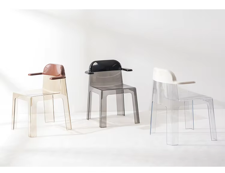 Creative Clear Acrylic Dining Chairs Nordic See Through Plastic Dining Chairs