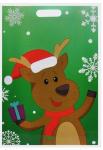 Customization 17×21cm Die Cut Handle Plastic Bags For Christmas Gift Packaging