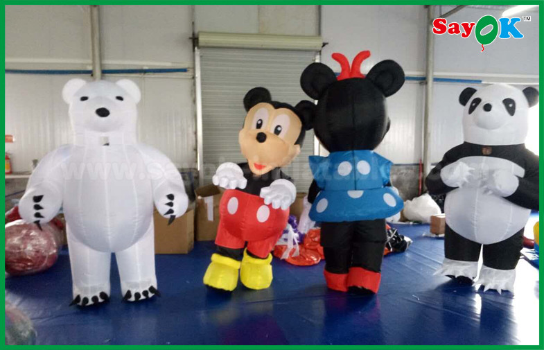 Customized Inflatable Cartoon Characters Panda / Mouse Shaped For Amusement Park