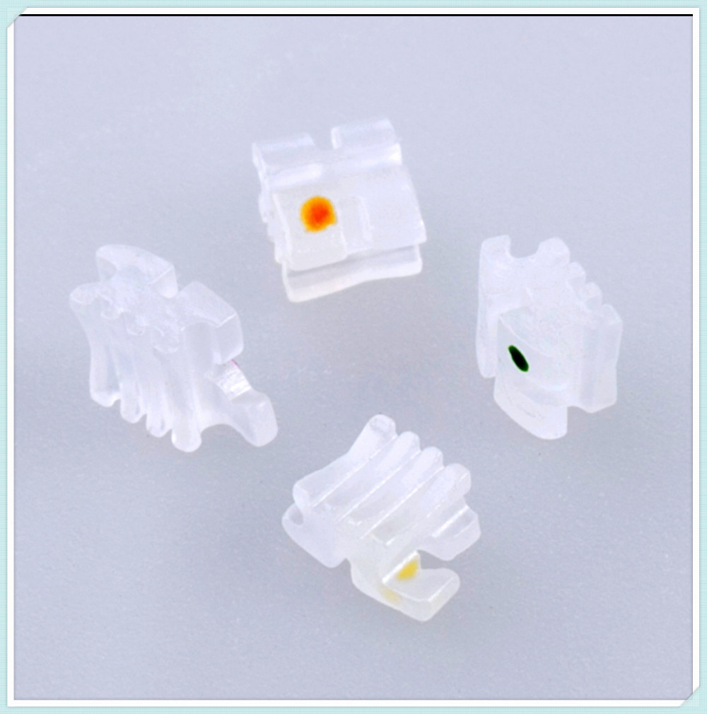 Class II ALS Orthodontic Bracket Lingual Dental Golden Coated Brace Customized