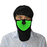 Role play custom green spider-man EL mask hot sale popular music party glow in