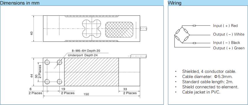 SOHEL6E3 50-500KG High Precision Flushable Load Cell for Weighing Table Size 400*500mm