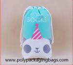 Waterproof Cartoon Frosted CPE PE Drawstring Gift Bag Eco-Friendly Custom
