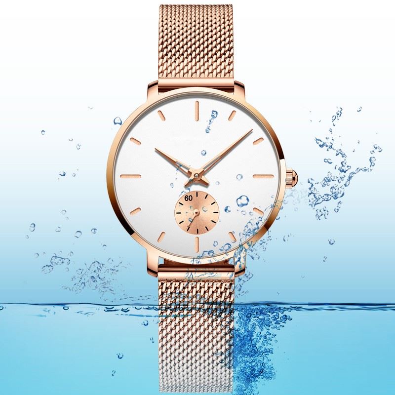 OEM Simple Wrist Watches For Ladies 2needle 33mm Diameter Zinc Alloy Case