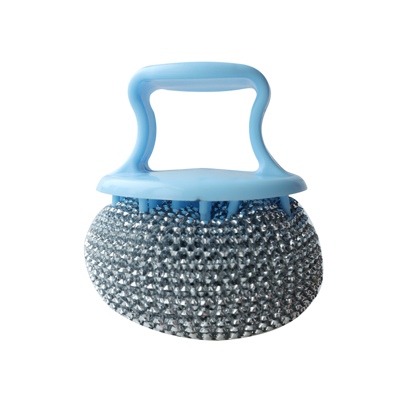 Wear Resistance Metal Scourer With Handle Multifunctional Fast Drying