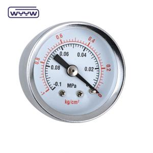 Quality Steel Negative Pressure Gauge -0.1Mpa Back Mount 60mm Dial wholesale