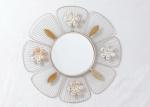Wrought Frame Decorative Framed Metal Flower Mirror