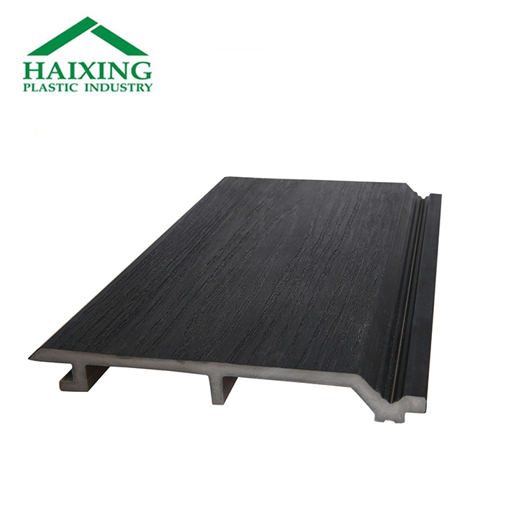 PVC Foam Grey Wood Plastic Composite House Wall Siding Panel for Outdoor Construction