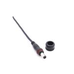 Black PVC DC Cable Connectors 5A Current Rating Electric Waterproof Plug Type