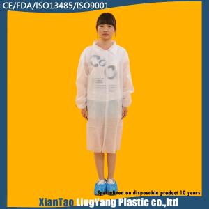 Quality Elastic Cuff Waterproof Disposable Non Woven Lab Coat Puncture Resistant wholesale