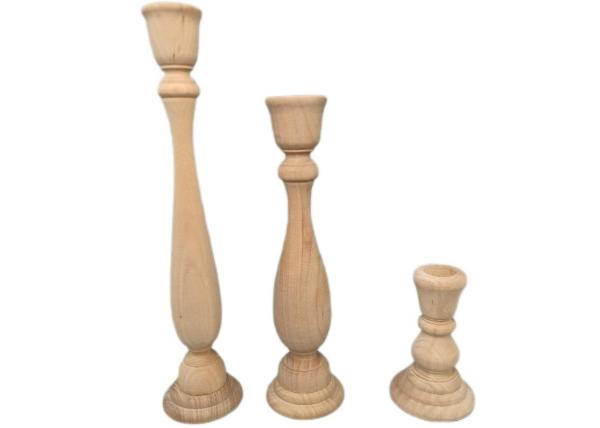 Home Wooden Candle Holder Craft Decor Statue Cute Handmade Wooden Figurines