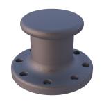 Ship Mooring Ductile Cast Iron Bollards Single Bitt Deck Bollard Legacy Type