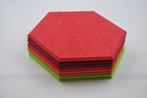 Quality 12mm Indoor Decorative Pet Felt Polyester Fiber Acoustic Hexagon Soundproof Panels wholesale