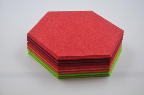 12mm Indoor Decorative Pet Felt Polyester Fiber Acoustic Hexagon Soundproof