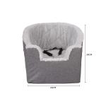 Luxury Pet Bed Foldable Grey Front Dog Car Seat Travel