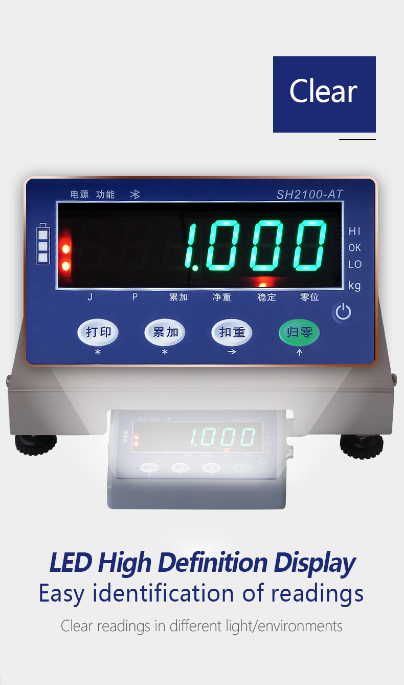 Customized Support SOHE 15KG Waterproof Digital Table Scale with and Lithium Battery
