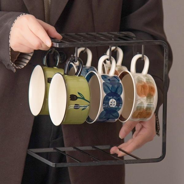 Stocked Ceramic Coffee Cup 250ml Porcelain Flower Cup Set 8.45oz Italian