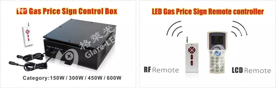 Outdoor 27 Inch 8.889 10 LED Gas Sign GSM Communication IP65 Waterproof Level
