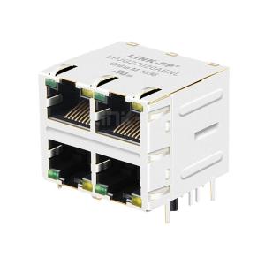 Quality LPJG27020AENL 1000 Base-T 2x2 Port 8P8C RJ45 Magnetics Modular Jack Green/Yellow LED wholesale