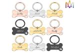 Fadeless Keyring Bone Collar Personalized Pet Charms