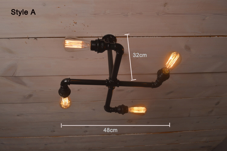 Loft Vintage Creative Industrial Wind Iron Pipe Pendent Lamp(WH-VP-211)