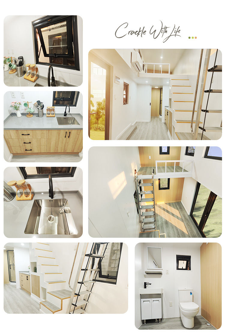Modular Prefabricated House With Light Steel Frame Tiny House On Wheels For Rent