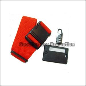 Quality New Creative customed logo 3pcs set luggage belt cord rope code lock and luggage tag wholesale