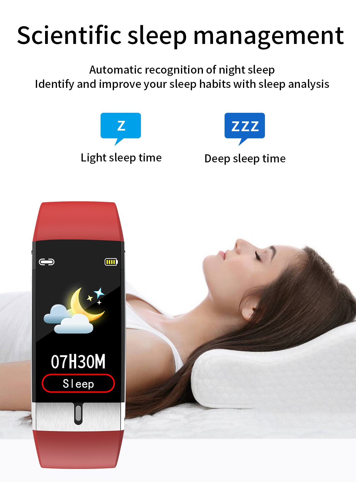 HL66 Smart watch IP68 Heart Rate Wristband For Couples USB Plug Play Charging
