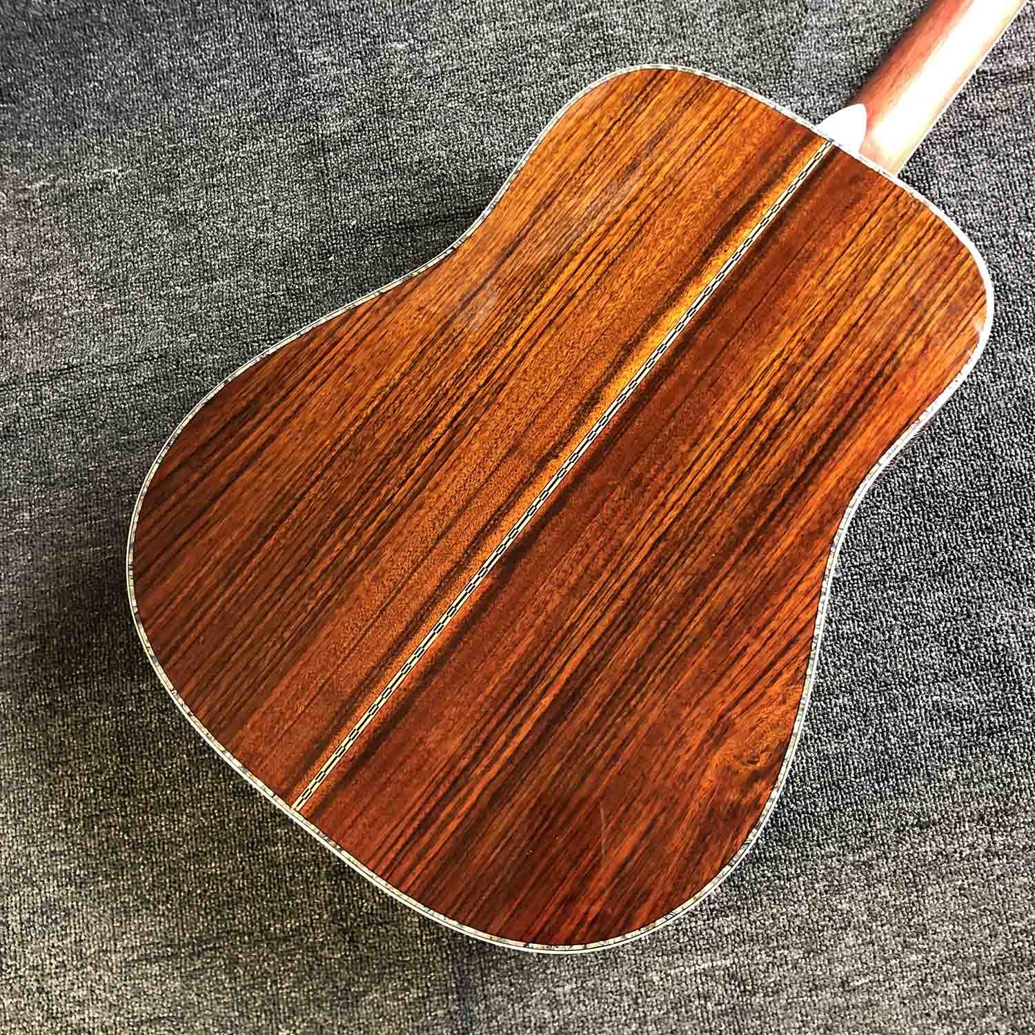 Custom AAAAA All Solid Wood Spruce 41 Inch Herringbone Binding Acoustic Guitar