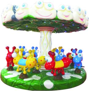Quality Colorful Carousel Amusement Ride , Single Layer Ant Park Merry Go Round Ride wholesale