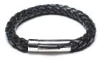 Leather Bracelet, Stainless Steel Clasp, 8 Inches