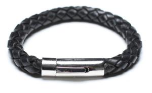 Quality Leather Bracelet, Stainless Steel Clasp, 8 Inches wholesale