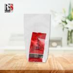12x8x25cm Plastic Square Bottom Food Bag For Popcorn In Clear Or Customized