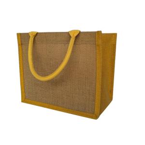 Quality Reusable No Print 30x12x30cm 380gsm Jute Shopping Bag wholesale