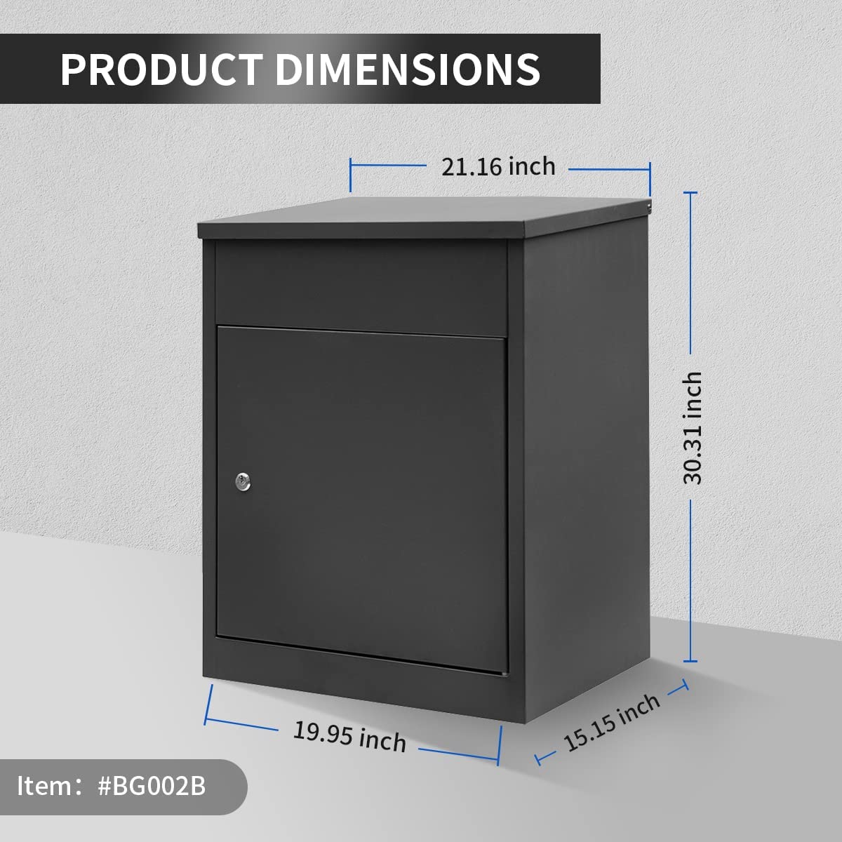 Anti-Theft Parcel Delivery Box with Electrostatic Powder Coating and Galvanized Steel