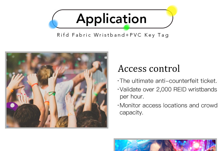 Disposable RFID Wristband Woven Smart RFID Bracelets For Hotels And Resort