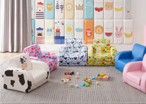 USIT Lovely Children's 2 In 1 Flip Open Foam Sofa With Cartoon Design