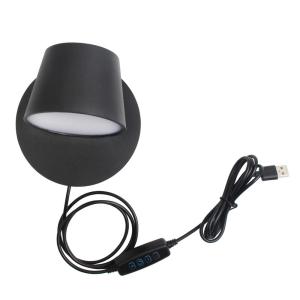 Quality Interior headboard Reading Wall lamp Rotating Wall Lamps USB plug dimmable Color temperature wall Light wholesale
