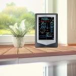 VA Screen Outdoor Wireless WIFI Temperature Sensor Weather Station In Black And