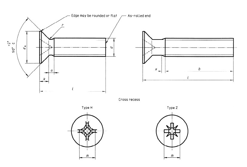 Grade 4.8 M8x25 Countersunk Flat Head Screw Corrosion Resistance For Electronic Product