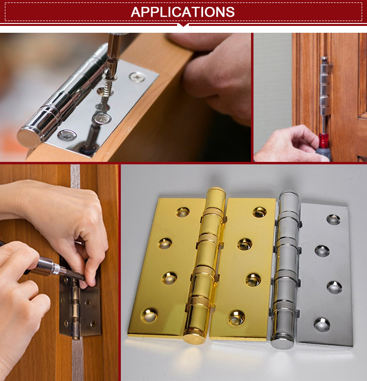 Ac Ab Type 4 Inch Security Door Hinges , External Door Hinges Lift Off Loose Pin